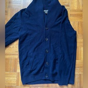 Men’s Large Navy Blue Button Up Cardigan